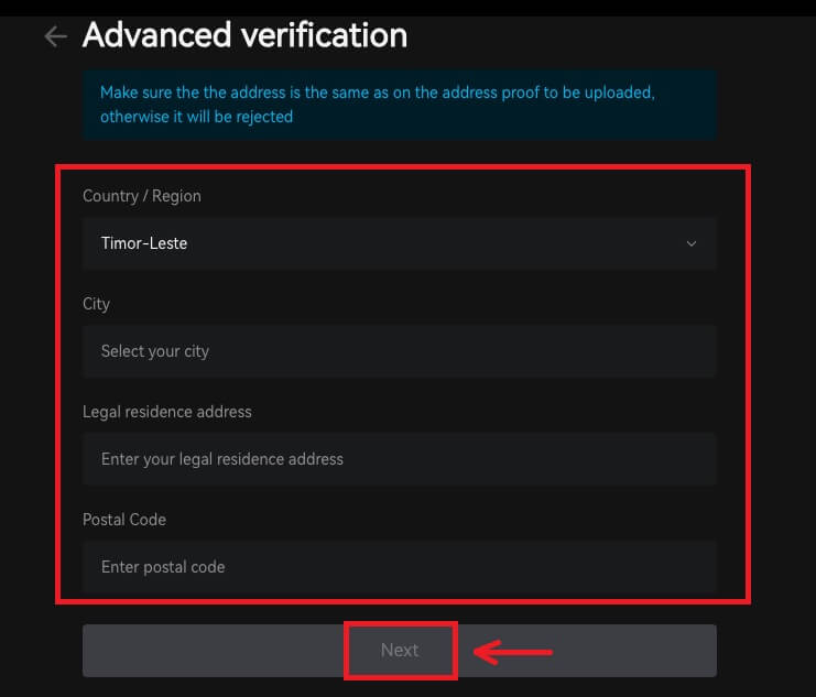 Bitunix KYC verification under review screen.